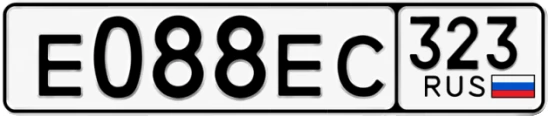 Госномер Е088ЕС 323, Краснодарский край
