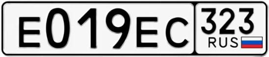 Госномер Е019ЕС 323, Краснодарский край