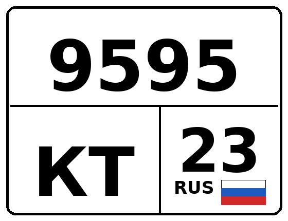 Госномер 9595КТ 23, Краснодарский край